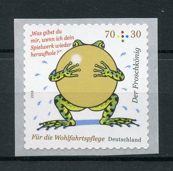 Germany 2018 MNH Frog Prince Brothers Grimm 1v S/A Coil Set Cartoons Stamps