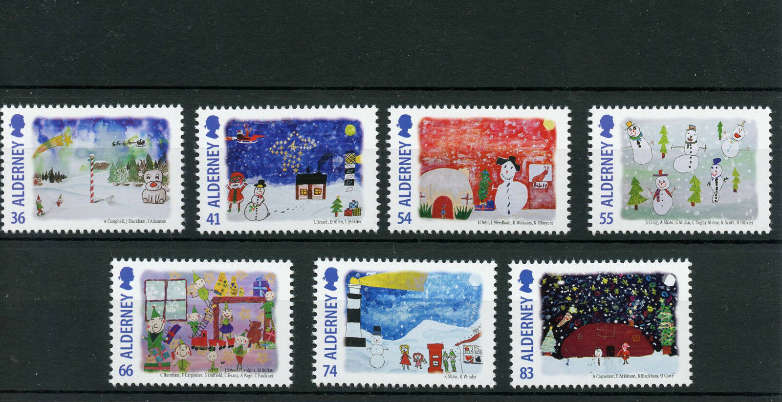 Alderney 2014 MNH What Christmas Means Stamps Stamp Design Competition 7v Set