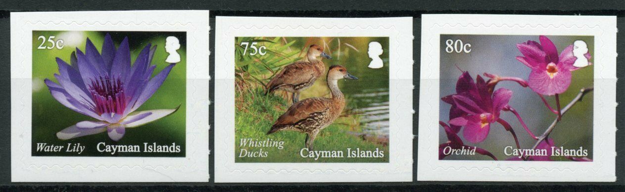 Cayman Islands 2020 MNH Flowers Stamps Queen Elizabeth II Botanic Park Ducks Orchids 3v S/A Set