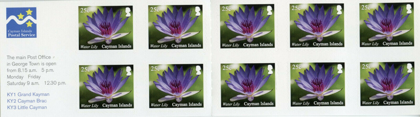 Cayman Islands 2020 MNH Flowers Stamps Queen Elizabeth II Bot Park Water Lily 10v SA Booklet