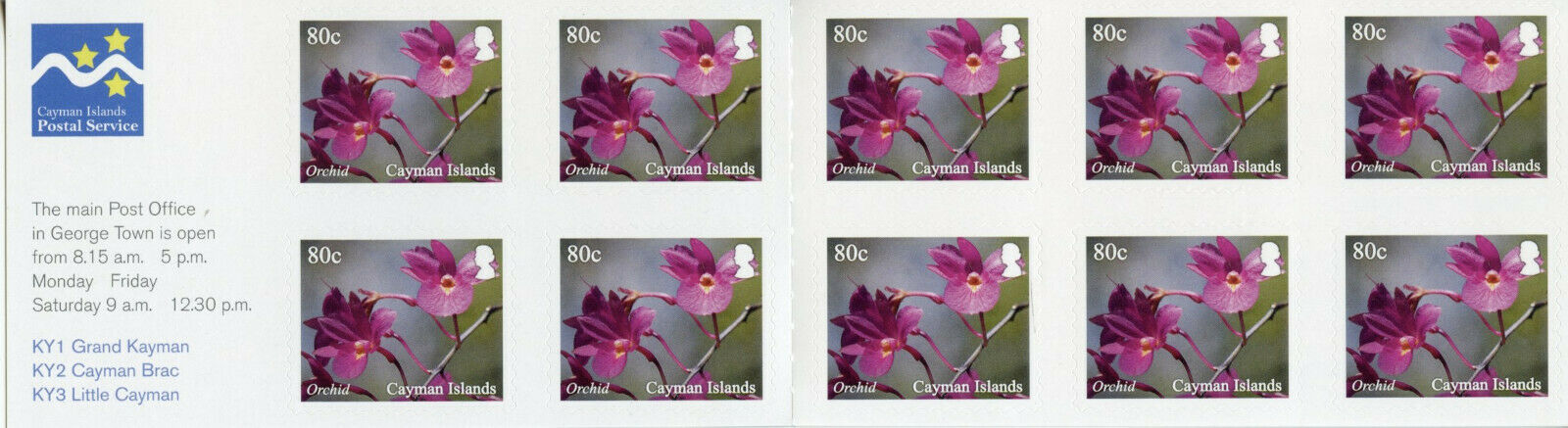 Cayman Islands 2020 MNH Flowers Stamps Queen Elizabeth II Botanic Park Orchids 10v S/A Booklet