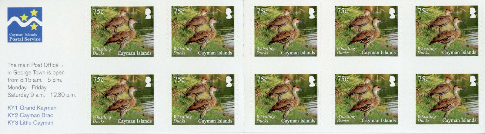 Cayman Islands 2020 MNH Birds Stamps Queen Elizabeth II Botanic Park Ducks 10v S/A Booklet