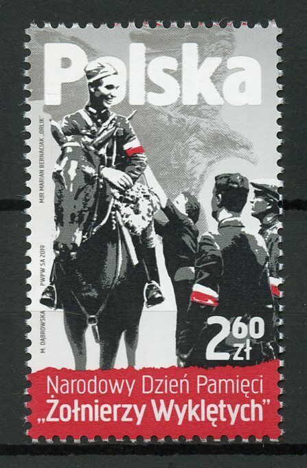 Poland Military Stamps 2019 MNH WWII WW2 Cursed Accursed Soldiers Horses 1v Set