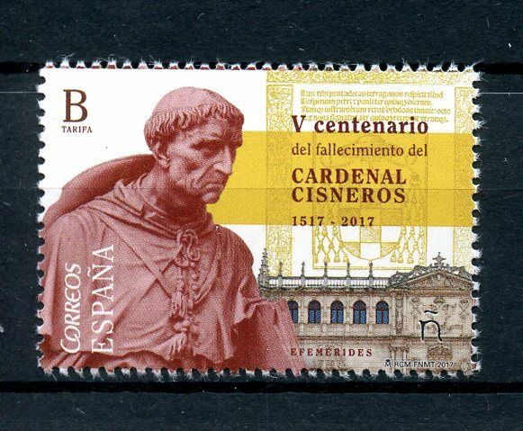 Spain 2017 MNH Cardinal Cisneros 500th Memorial Anniv 1v Set Religion Stamps