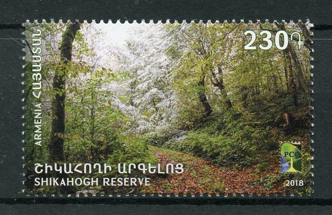 Armenia 2018 MNH RCC Shikahogh Nature Reserve 1v Set Trees Nature Stamps