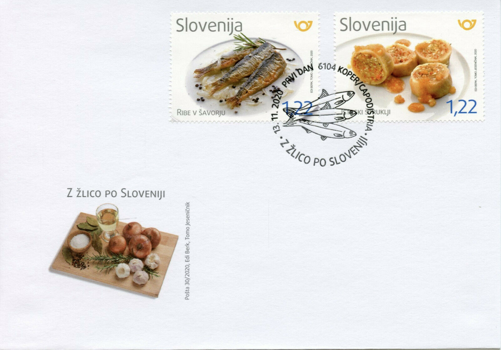 Slovenia Gastronomy Stamps 2020 FDC Fish Istrian Struklji Cultures 2v Set