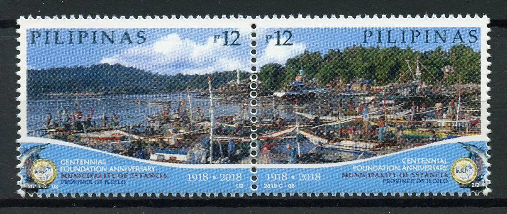Philippines Boats Stamps 2018 MNH Estancia Municipality Tourism Cultures 2v Set