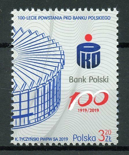 Poland Banking Stamps 2019 MNH Polish Bank Polski 100 Years Banks 1v Set