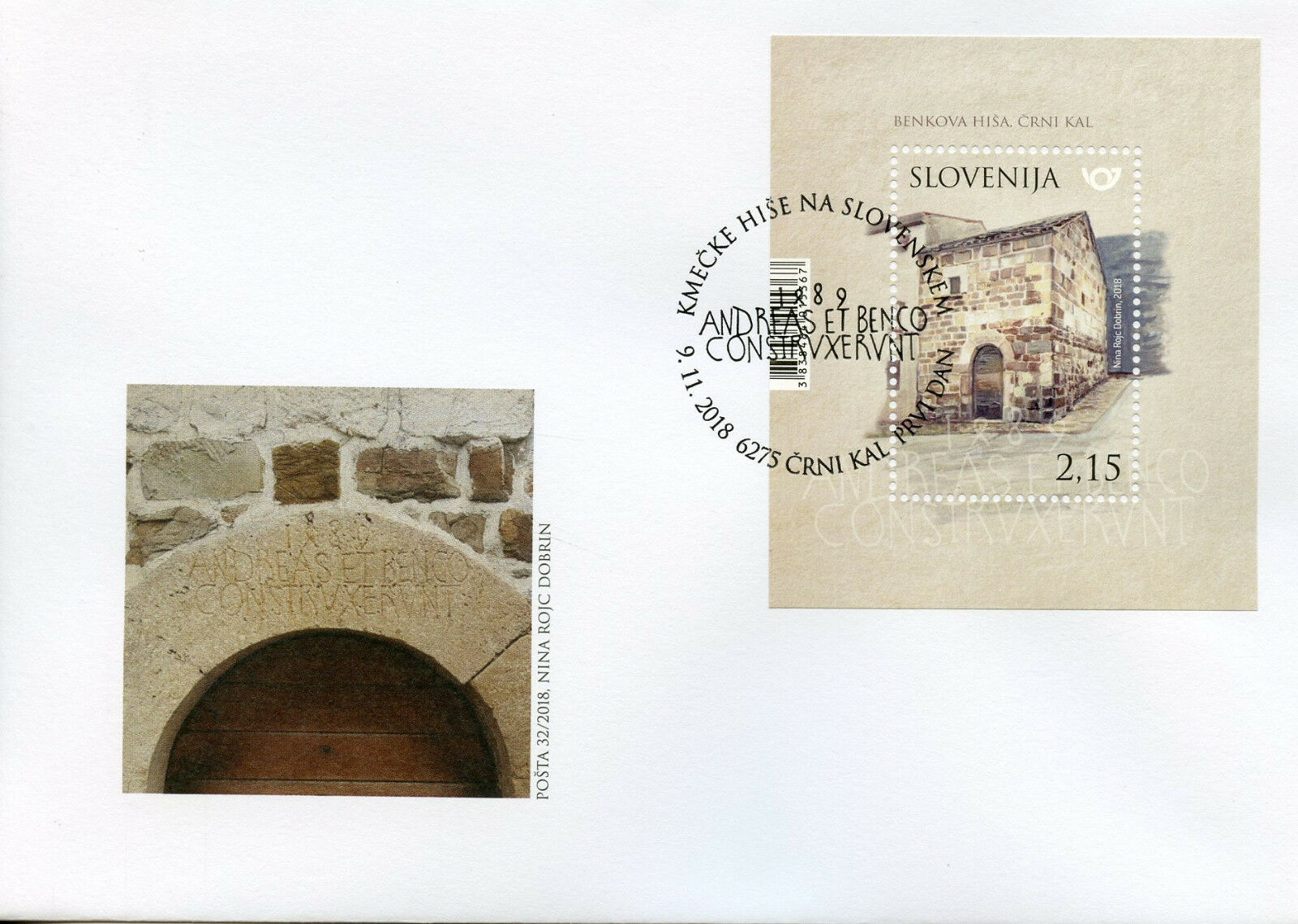 Slovenia 2018 FDC Benko's House 1v M/S Cover Houses Architecture Stamps