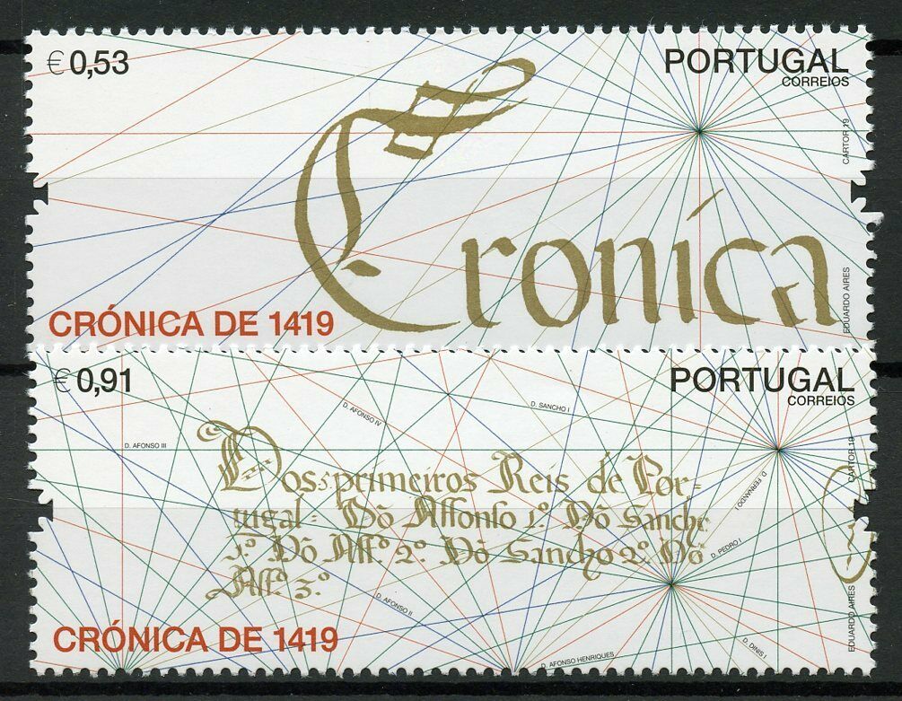 Portugal Historical Events Stamps 2019 MNH Chronicle 1419 600 Yrs History 2v Set