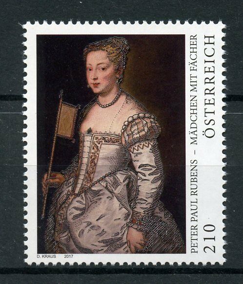 Austria 2017 MNH Peter Paul Rubens Girl with Fan 1v Set Art Paintings Stamps