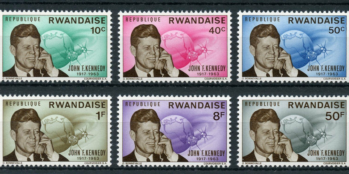 Rwanda 1965 MNH John F Kennedy JFK 6v Set US Presidents Stamps