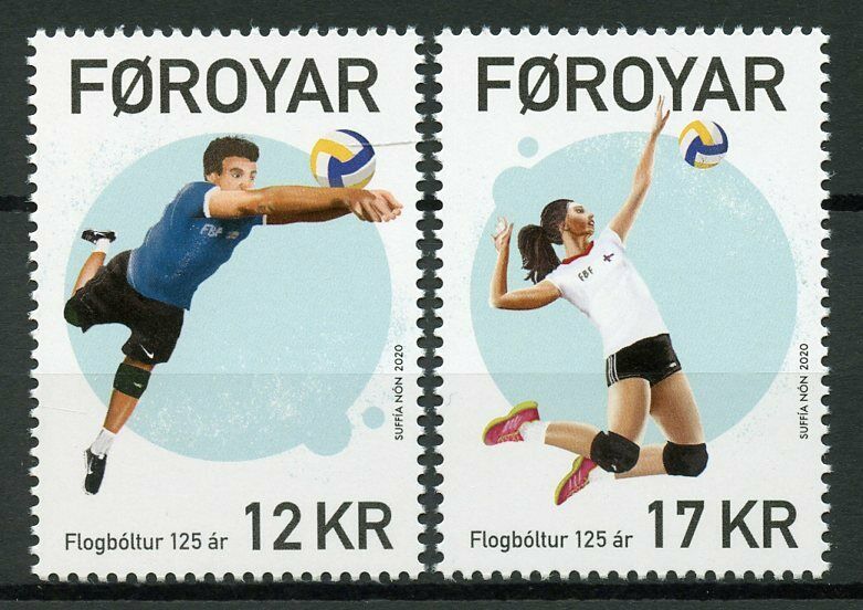 Faroe Islands Faroes Sports Stamps 2020 MNH Volleyball 125 Years 2v Set