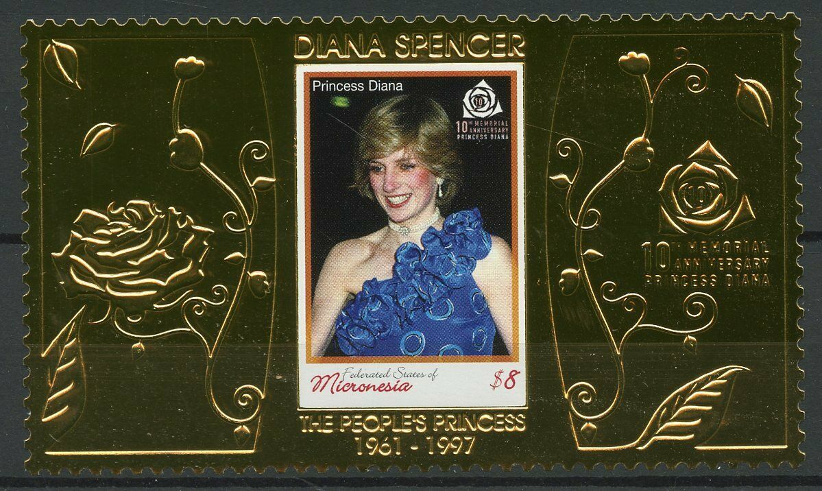 Micronesia 2007 MNH Royalty Stamps Princess Diana Famous People 1v Gold M/S