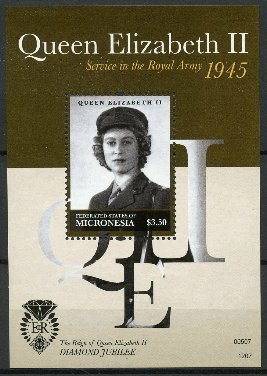 Micronesia 2012 MNH Royalty Stamps Queen Elizabeth II Diamond Jubilee 1v S/S