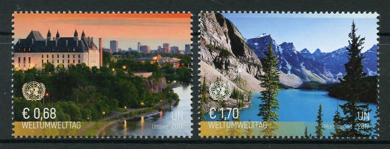 United Nations UN Vienna 2017 MNH World Environment Day 2v Set Trees Stamps