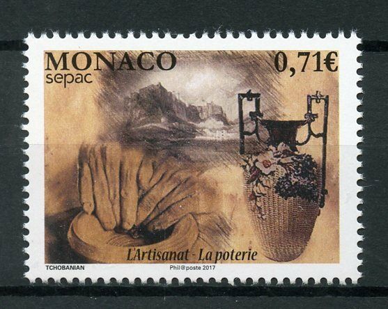 Monaco 2017 MNH Handicrafts SEPAC Pottery 1v Set Crafts Stamps