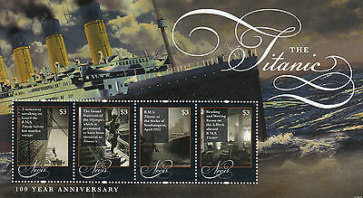 Nevis 2012 MNH RMS Titanic 100 Year Anniv Sinking 4v M/S Ships Boats Stamps