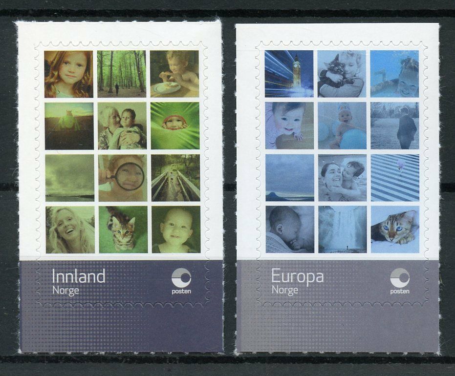 Norway 2018 MNH Personalised Stamps 2v S/A Set People Cats Nature Stamps