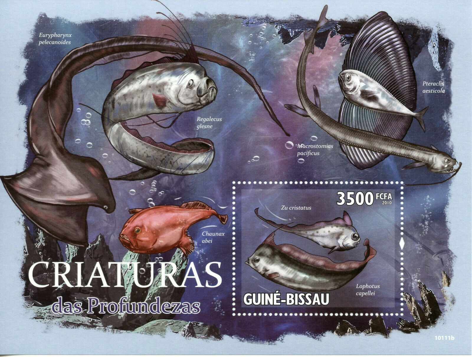 Guinea-Bissau Fish Stamps 2010 MNH Deep Sea Creatures Fishes Marine 1v S/S