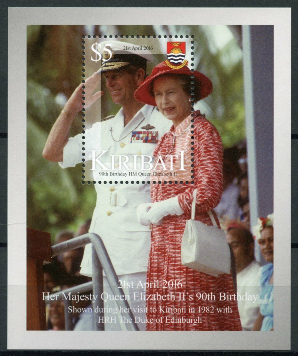 Kiribati 2016 MNH Royalty Stamps Queen Elizabeth II 90th Birthday Anniv 1v M/S