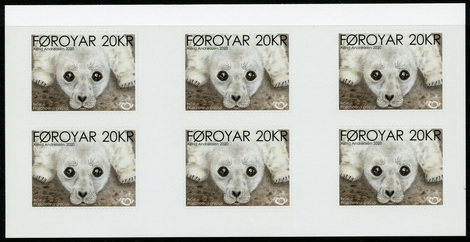 Faroe Islands Faroes Wild Animals Stamps 2020 MNH Seal Pup Norden 6v S/A Booklet