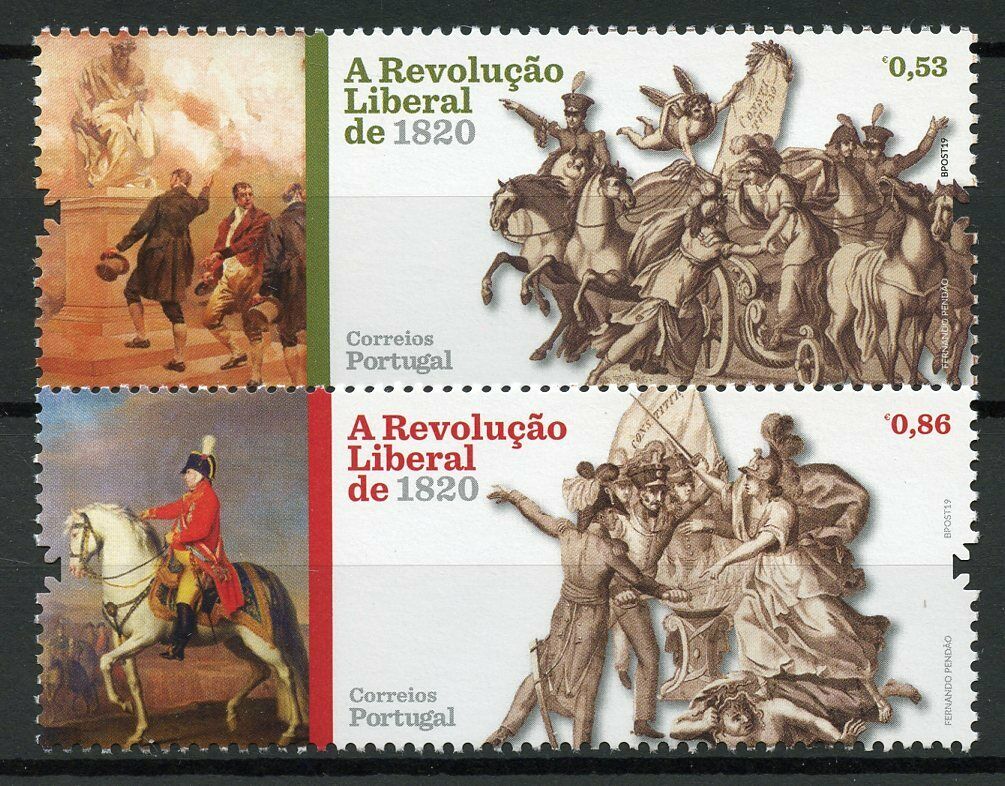 Portugal Historical Events Stamps 2019 MNH Liberal Revolution 1820 Art 2v Set