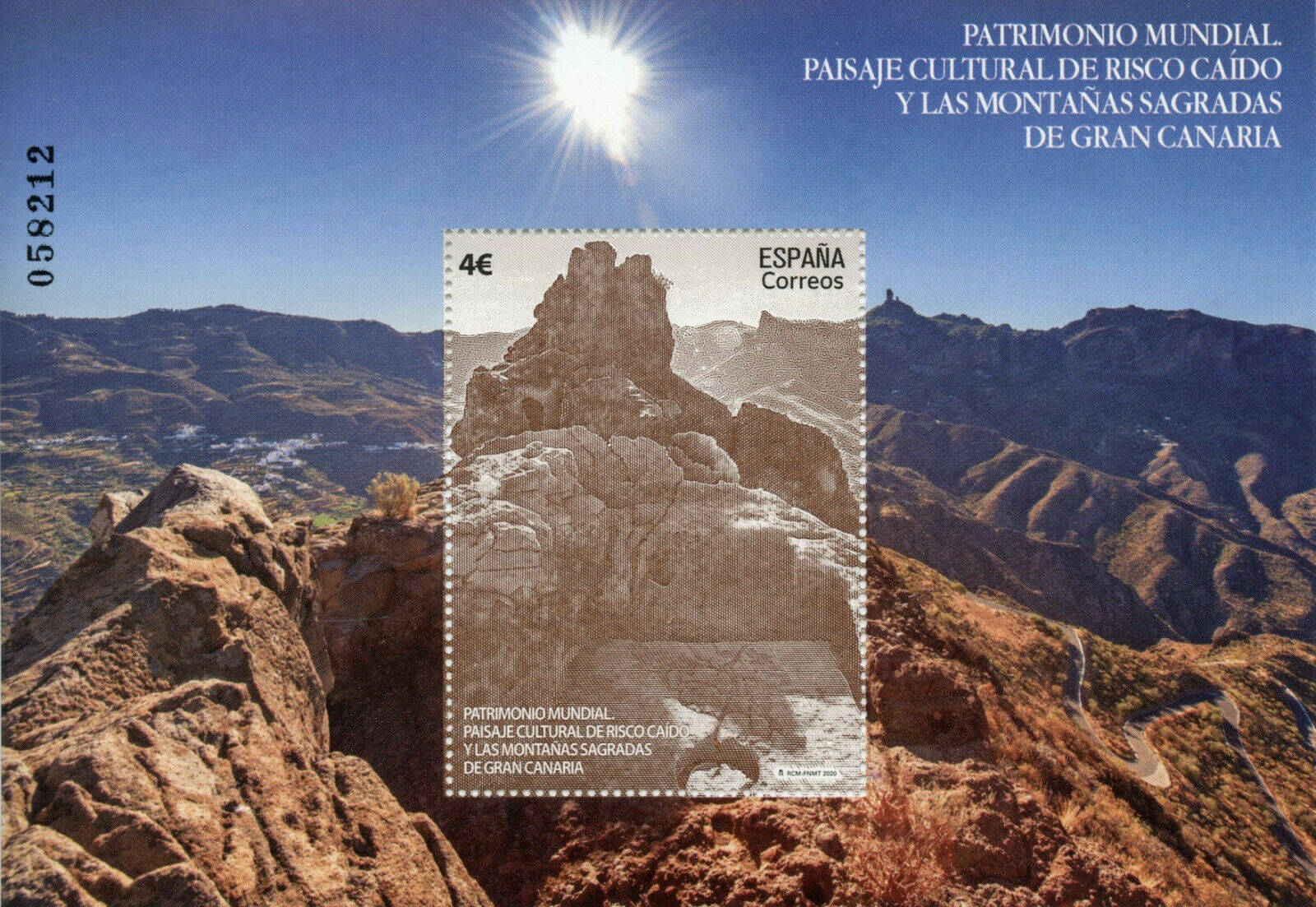 Spain World Heritage Stamps 2020 MNH Risco Caido & Mountains Gran Canaria 1v M/S