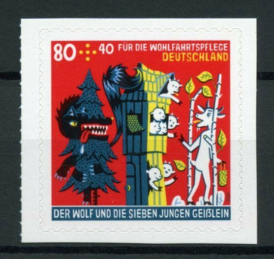 Germany Grimm Fairy Tales Stamps 2020 MNH Wolf & Seven Young Goats 1v S/A Set