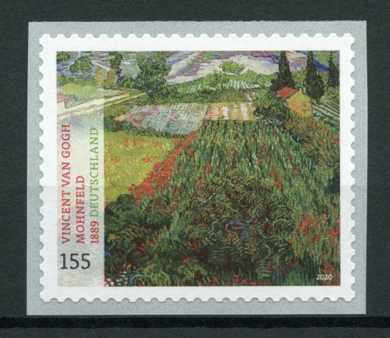 Germany Art Stamps 2020 MNH Vincent Van Gogh Paintings Field Poppies 1v S/A Set
