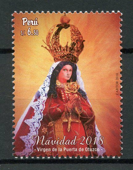 Peru Christmas Stamps 2018 MNH Navidad Virgin of La Puerta Otuzco 1v Set