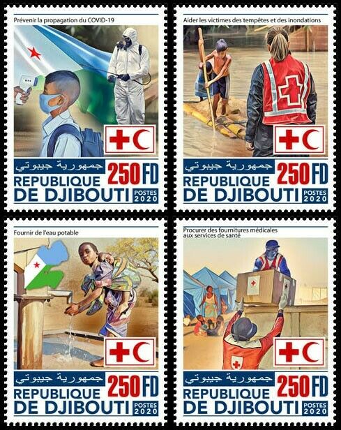 Djibouti 2020 MNH Medical Stamps Red Cross Corona Health Covid Covid-19 4v Set