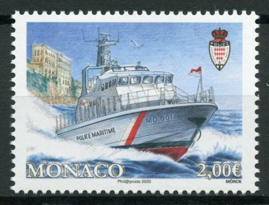 Monaco Boats Stamps 2020 MNH Marine & Airport Police Division 1v Set