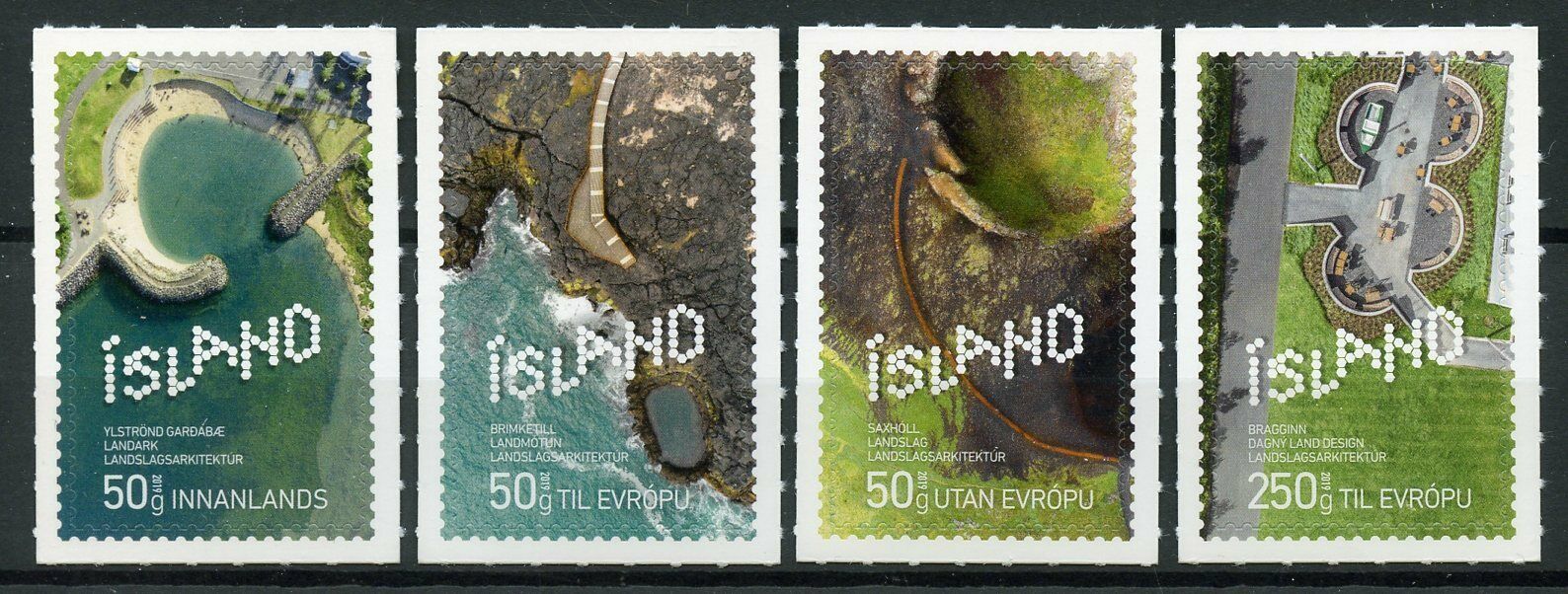 Iceland 2019 MNH Contemporary Design IX Landscape Architecture 4v S/A Set Stamps