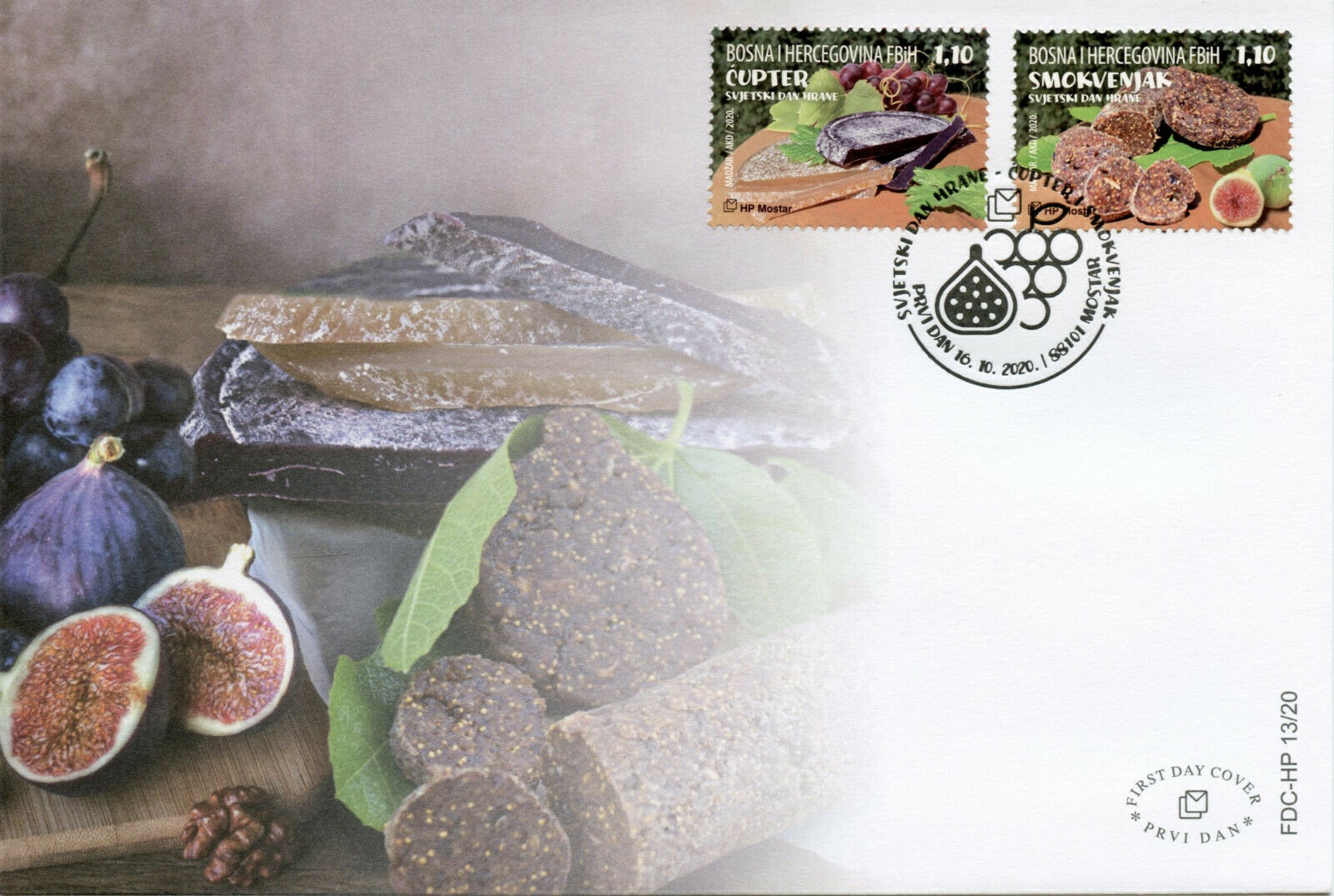 Bosnia & Herzegovina Gastronomy Stamps 2020 FDC World Food Day Cultures 2v Set