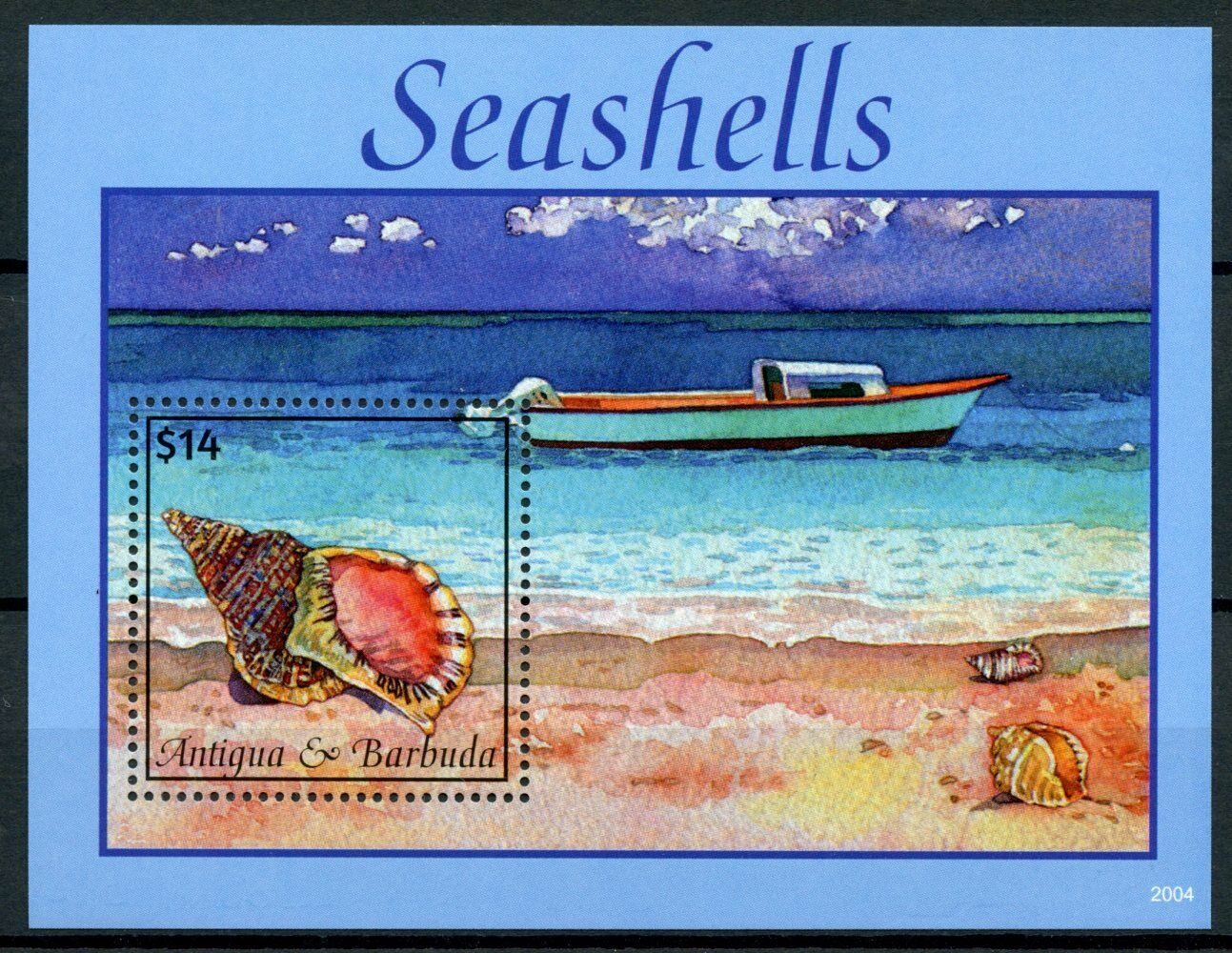 Antigua & Barbuda 2020 MNH Seashells Stamps Sea Shells Marine Boats 1v S/S