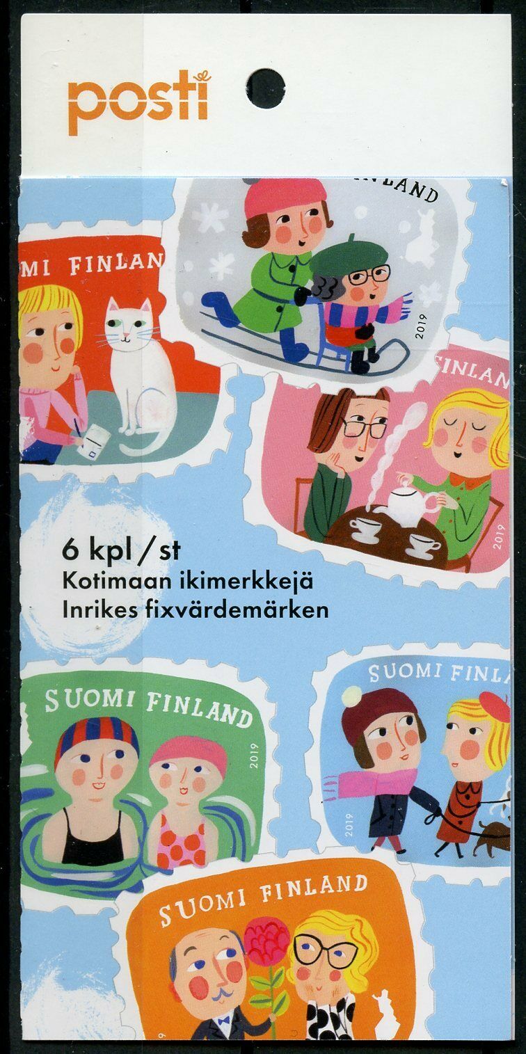 Finland 2019 MNH Shared Joy 6v S/A Booklet Dogs Cats Cultures Traditions Stamps