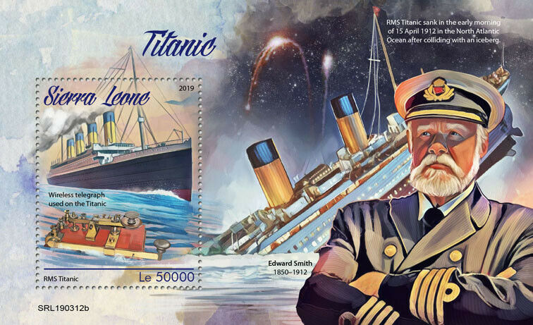 Sierra Leone Ships Stamps 2019 MNH Titanic Boats Nautical 1v S/S