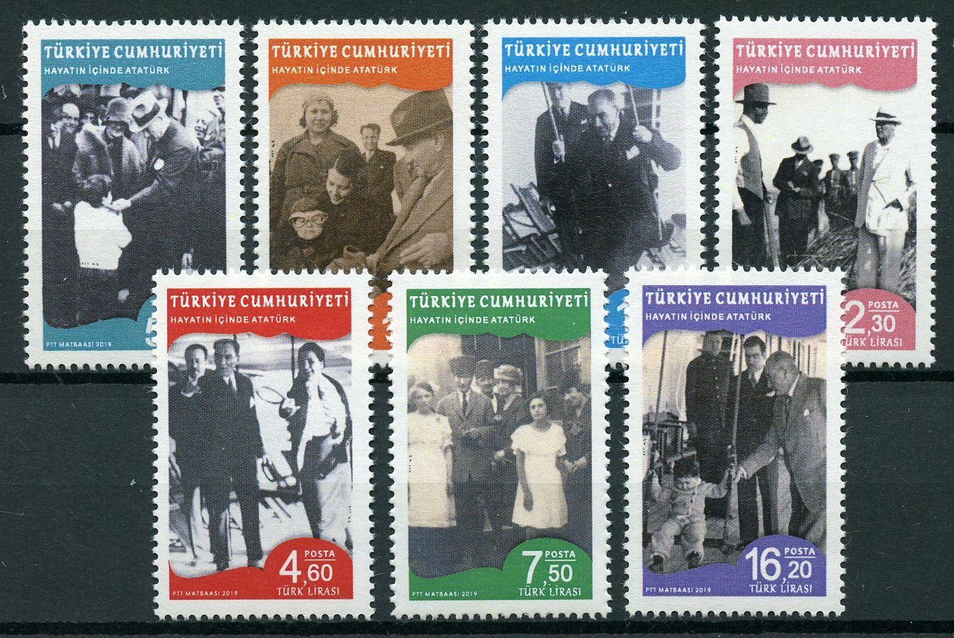 Turkey Famous People Stamps 2019 MNH Ataturk Historical Figures 7v Set