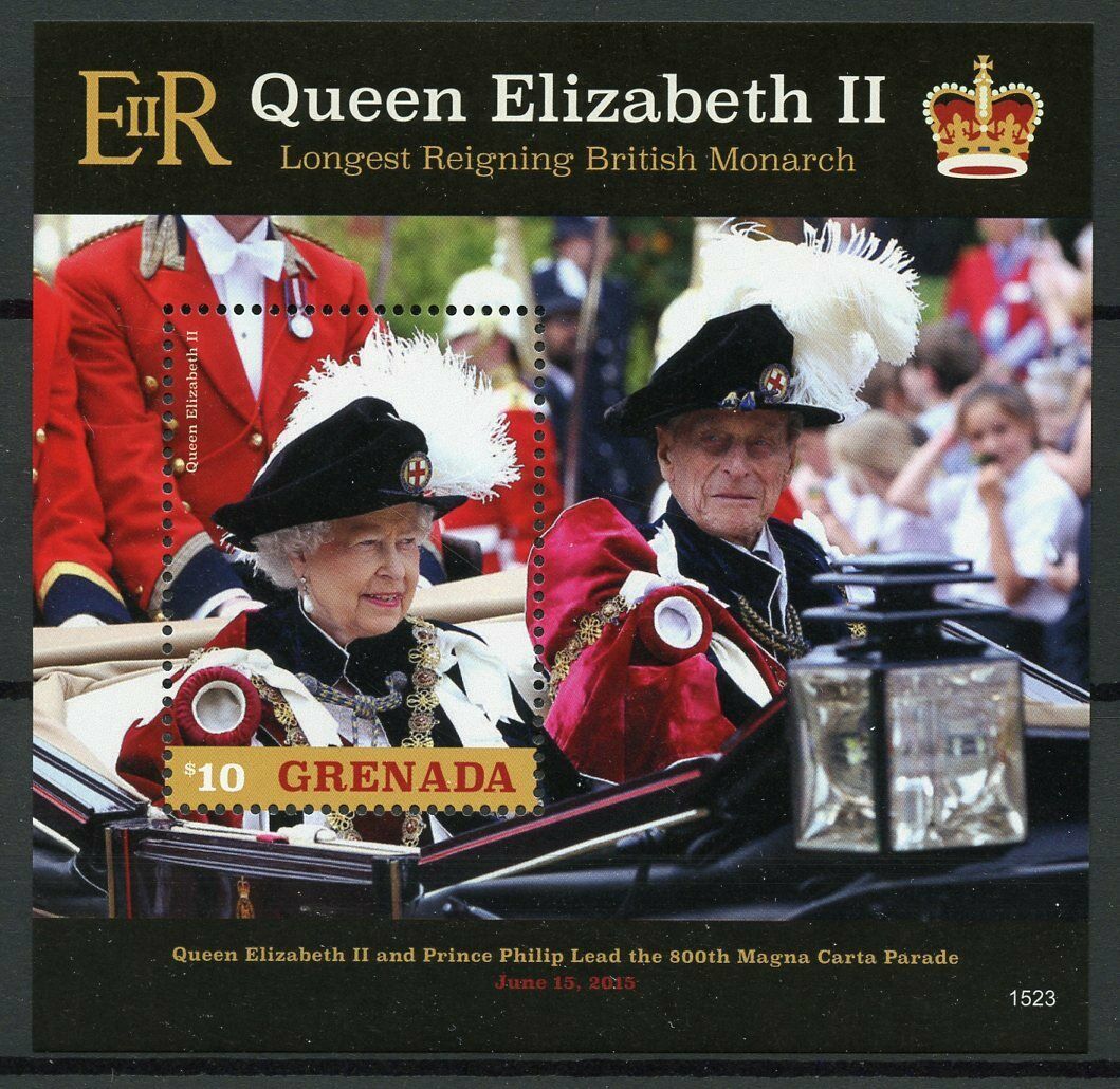 Grenada 2015 MNH Royalty Stamps Queen Elizabeth II Longest Reigning 1v S/S
