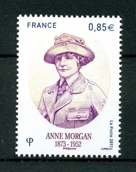 France 2017 MNH Anne Morgan 1873-1952 1v Set Philanthropists Stamps