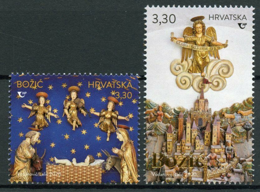 Croatia Christmas Stamps 2020 MNH Nativity Angels 2v Set
