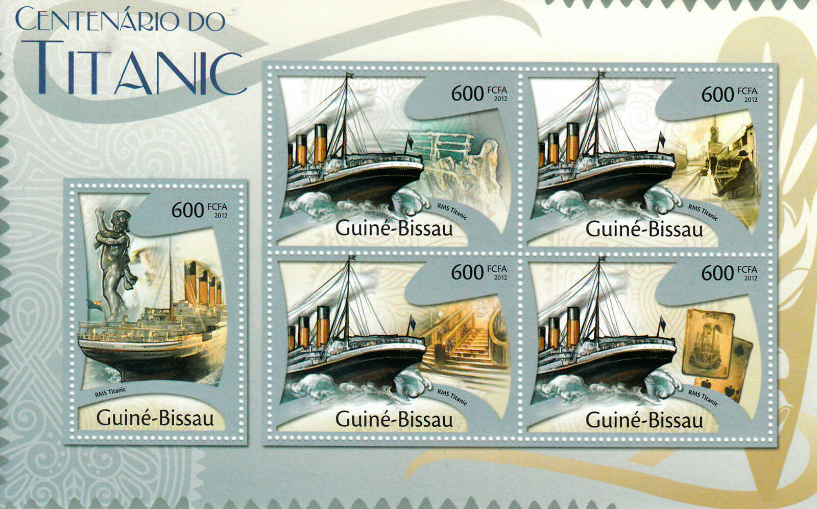 Guinea-Bissau 2012 MNH Titanic Centenary 5v M/S Boats Ships Stamps