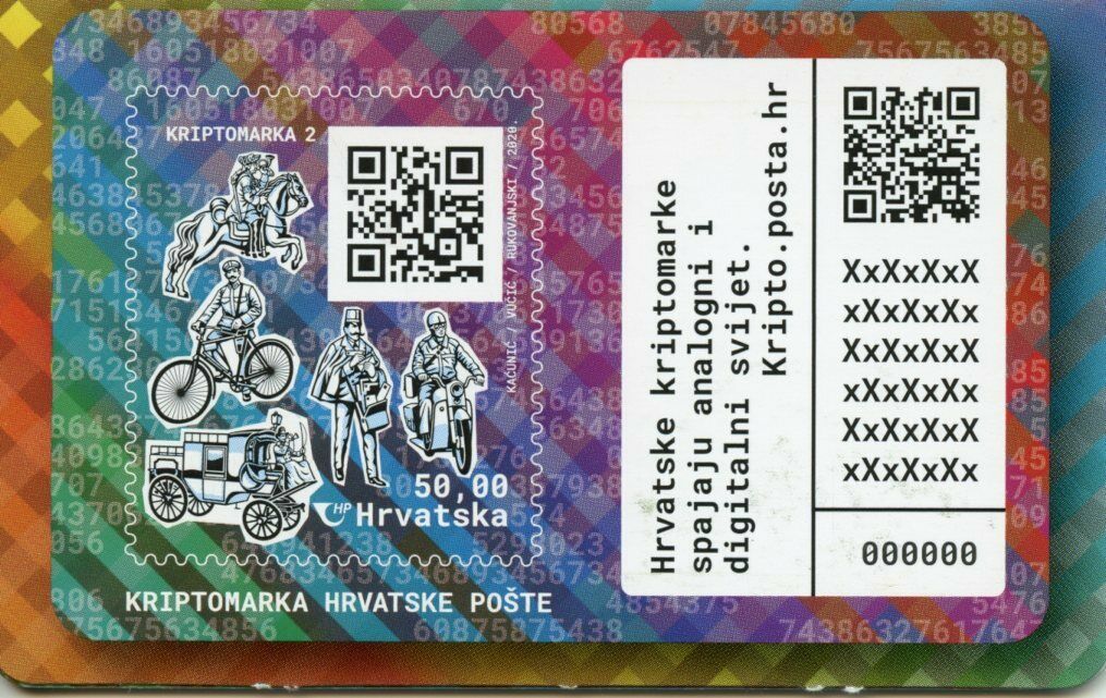 Croatia Crypto Stamps 2020 MNH Postal Services Motorcycles Bicycles 1v M/S
