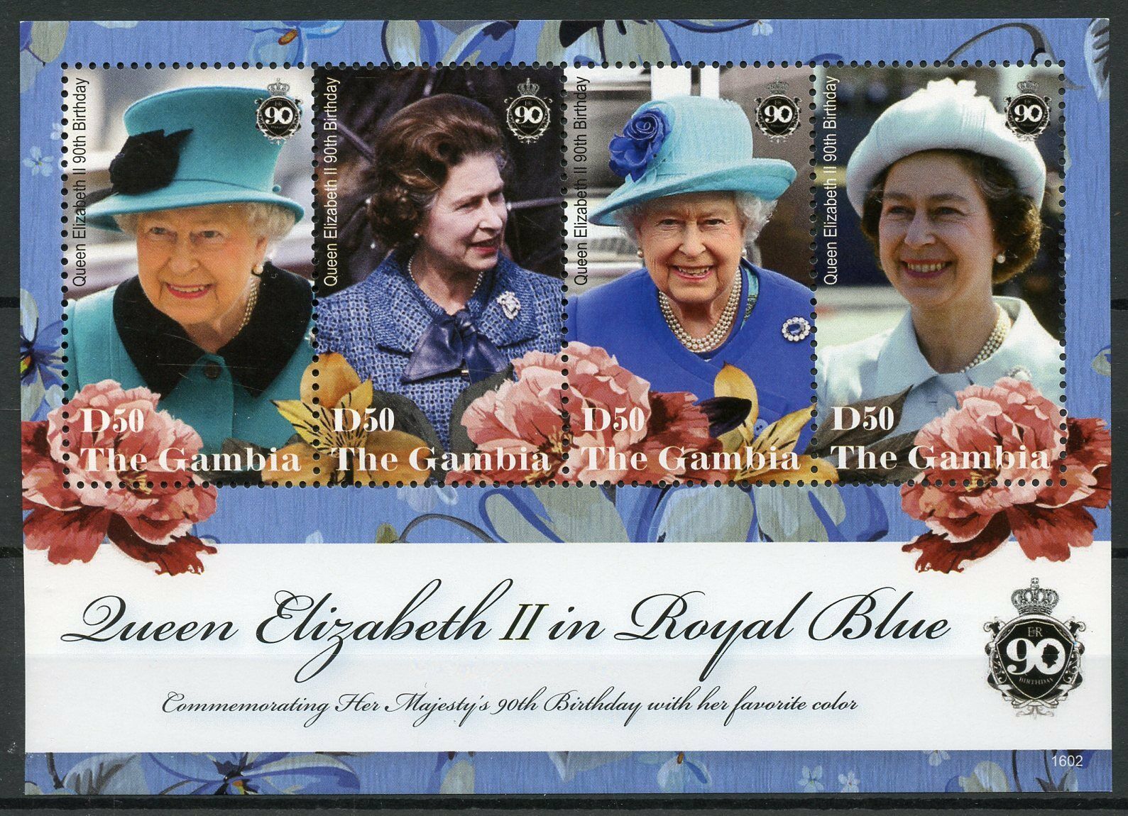 Gambia 2016 MNH Royalty Stamps Queen Elizabeth II 90th Birthday Anniv 4v M/S