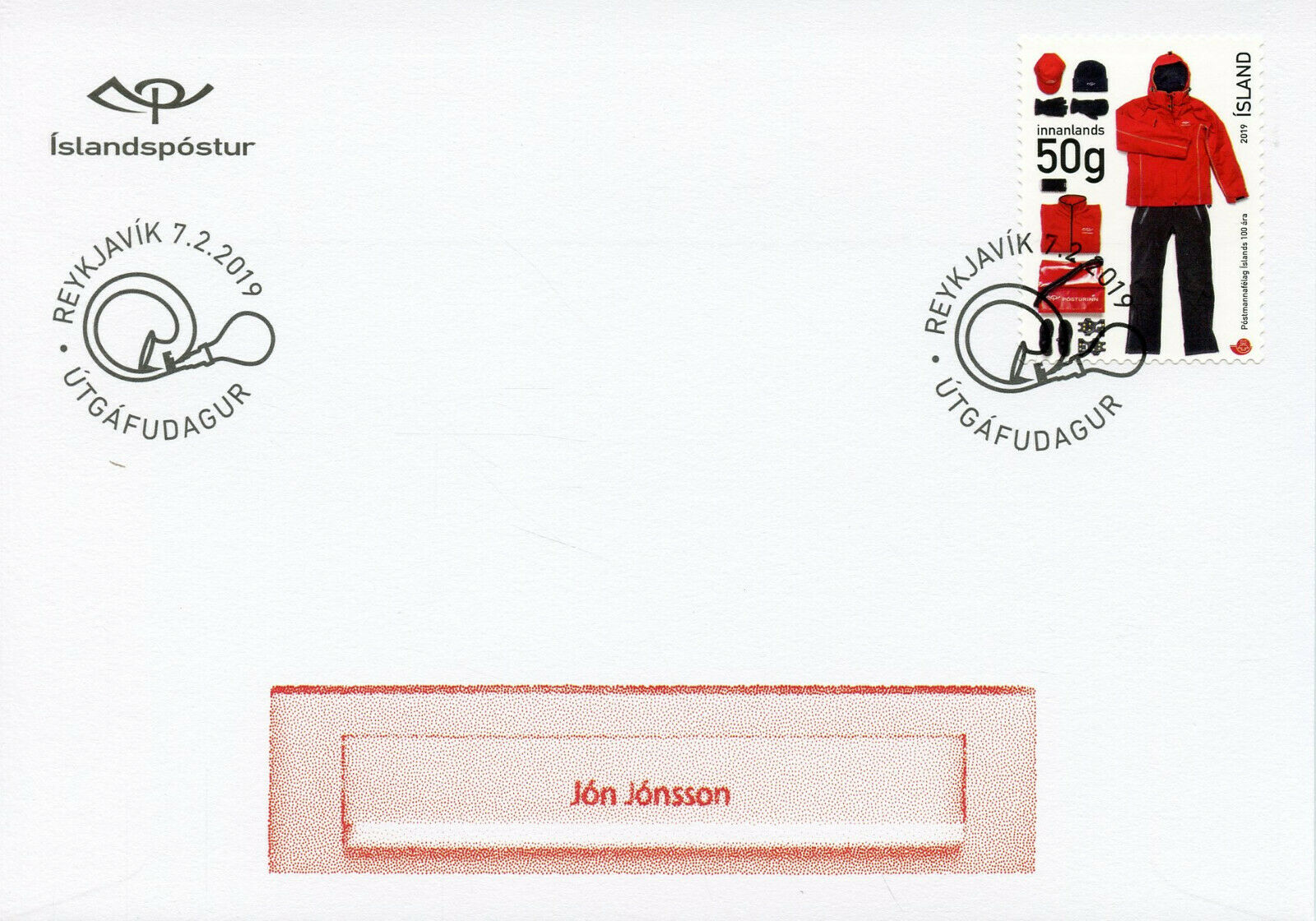 Iceland 2019 FDC Iceland Postal Workers Union 1v Cover Postal Services Stamps