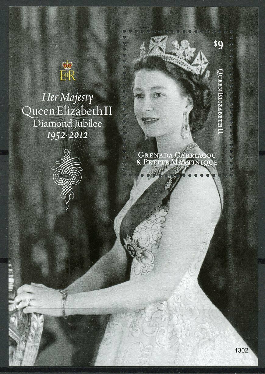 Grenada Grenadines 2013 MNH Royalty Stamps Queen Elizabeth II Diamond Jubilee 1v S/S