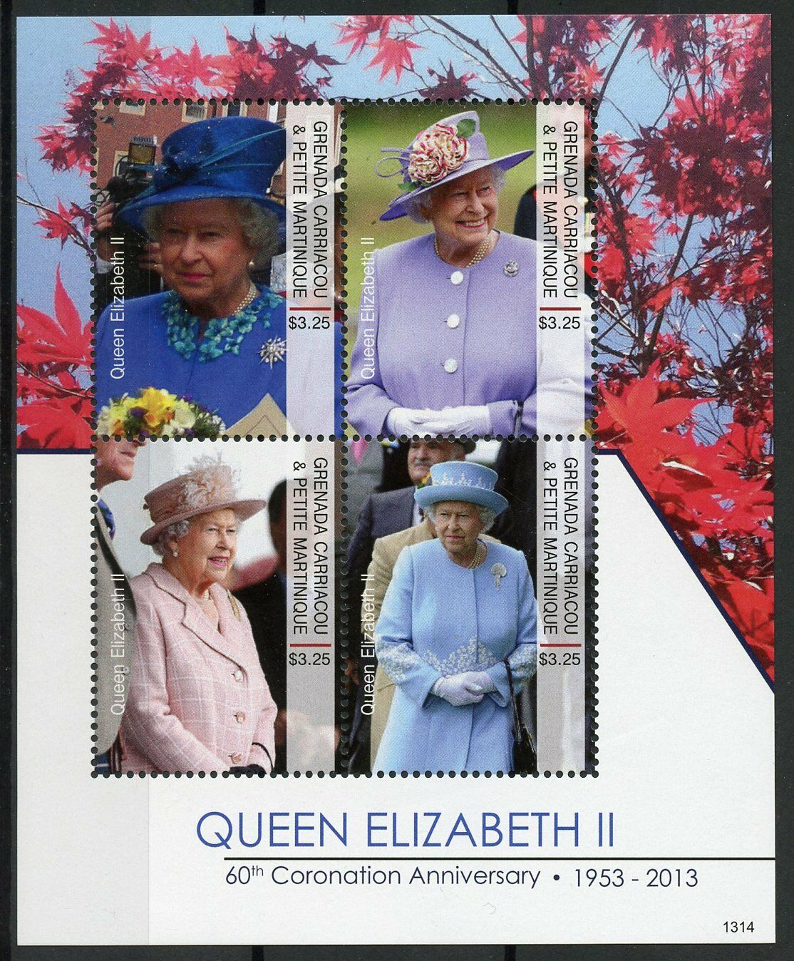 Grenadines Grenada 2013 MNH Royalty Stamps Queen Elizabeth II Coronation 4v M/S