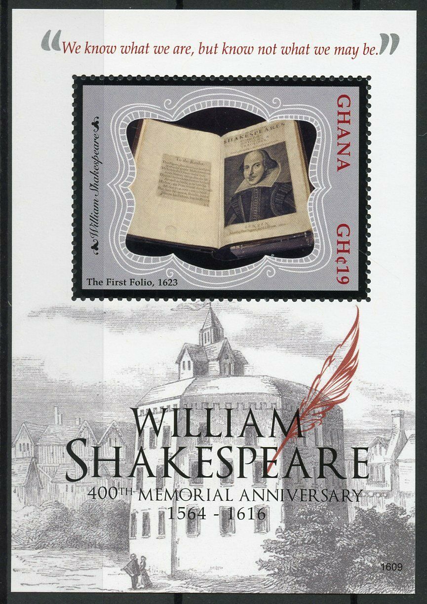 Ghana Famous People 2016 MNH William Shakespeare 400th Memorial Writers 1v S/S
