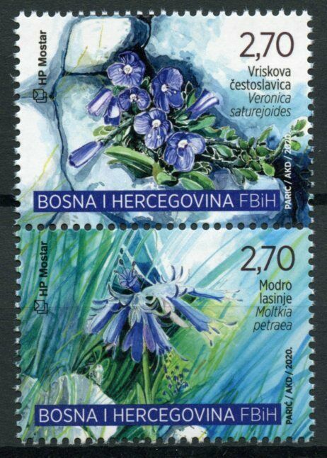 Bosnia & Herzegovina Flowers Stamps 2020 MNH Flora Plants Nature 2v Set